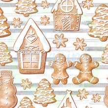 Load image into Gallery viewer, Gingerbread life seamless pattern
