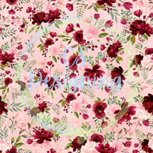 Load image into Gallery viewer, Burgundy floral seamless pattern
