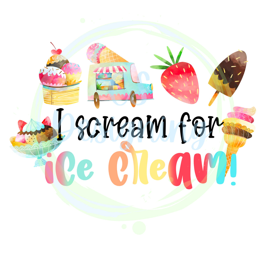 I scream for ice cream PNG