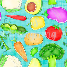 Load image into Gallery viewer, Veggies seamless pattern
