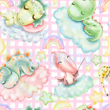 Load image into Gallery viewer, Sleepy dino seamless pattern
