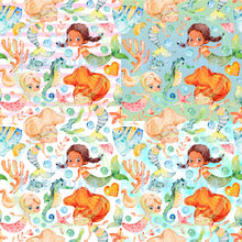 Load image into Gallery viewer, Mermaids seamless pattern
