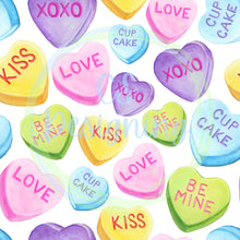 Load image into Gallery viewer, Candy hearts seamless pattern
