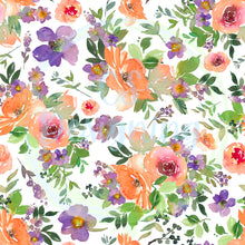 Load image into Gallery viewer, Purple/orange floral seamless pattern
