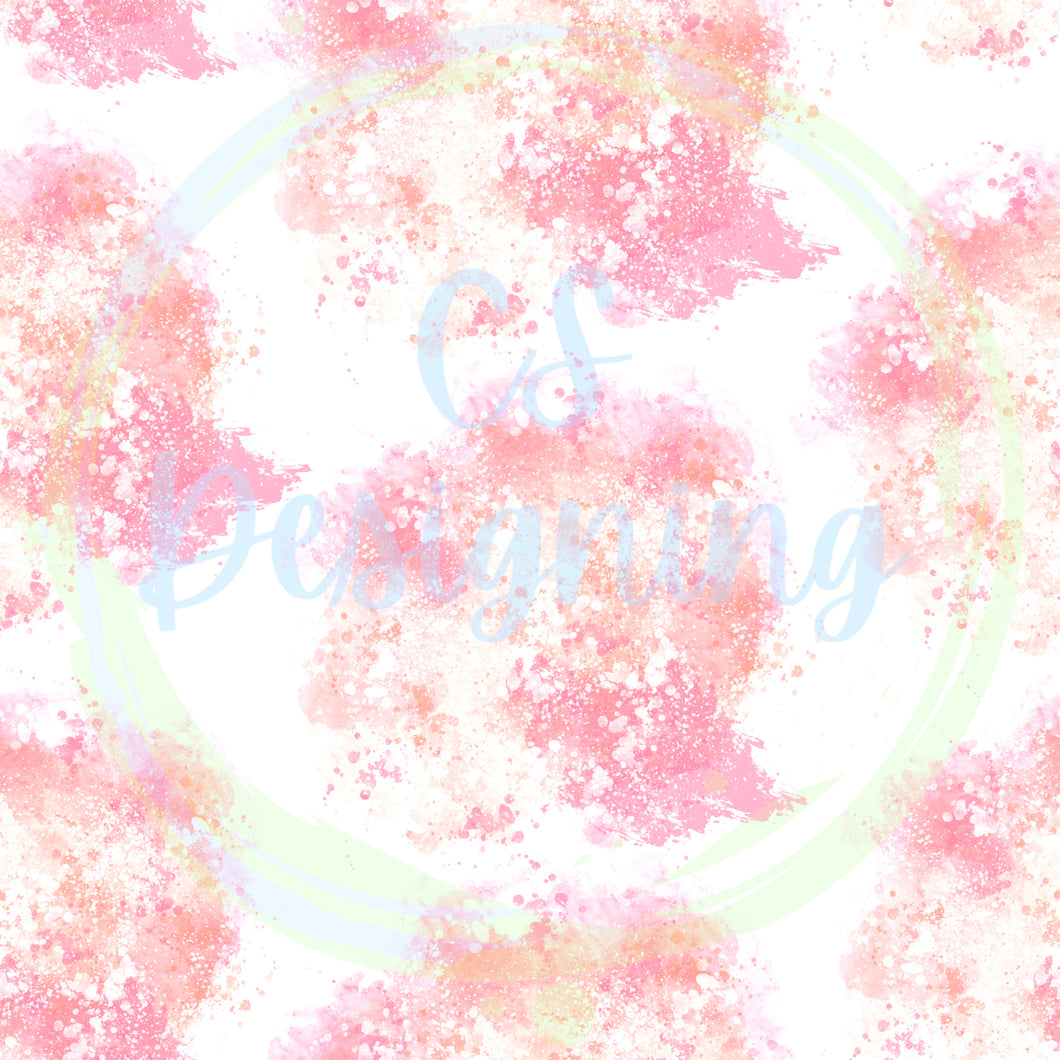 Peachy pink splatter seamless pattern