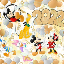 Load image into Gallery viewer, Mouse New Years seamless pattern
