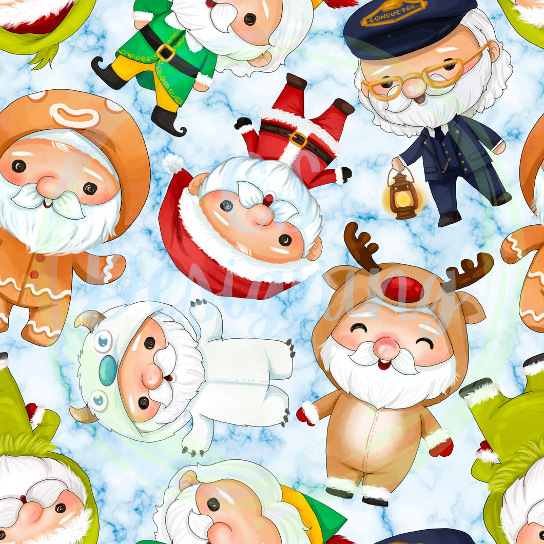 Santa seamless pattern