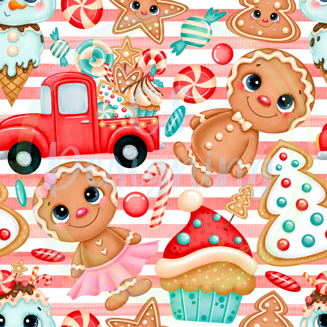 Christmas sweets seamless pattern